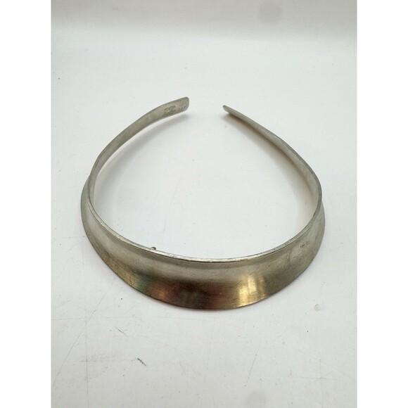 JORGEN JENSEN Denmark Pewter Modernist Choker Necklace 129 Vintage Scandinavian - Picture 9 of 11